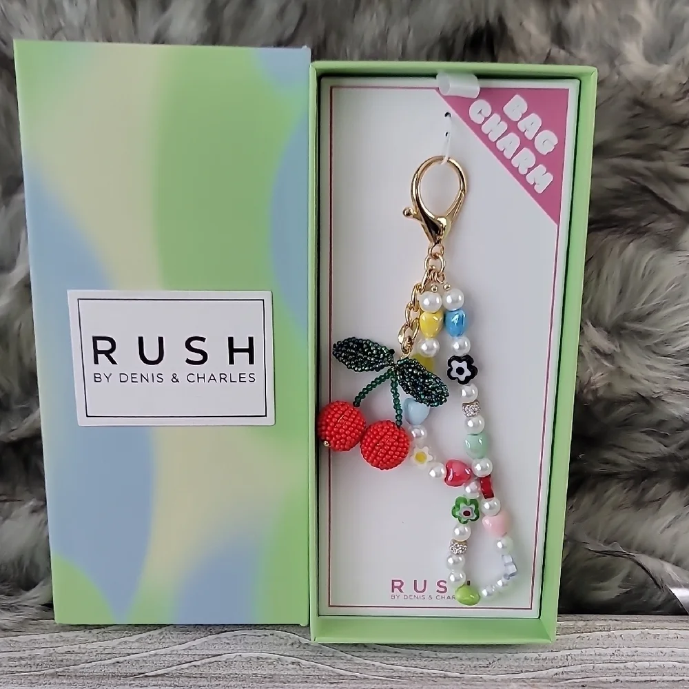 Cherry Beaded Key Holder